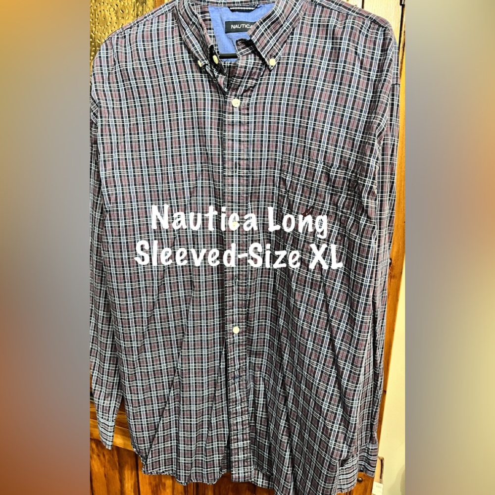 Men’s Nautica Brand Long Sleeved Button Up shirt